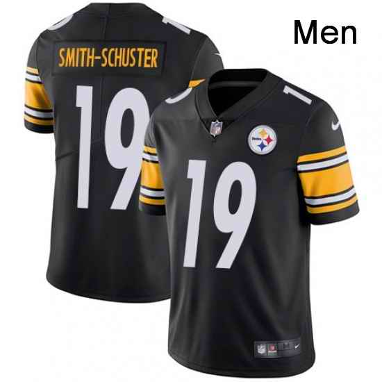 Mens Nike Pittsburgh Steelers 19 JuJu Smith Schuster Black Team Color Vapor Untouchable Limited Player NFL Jersey
